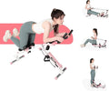 TOUSAINS 3 in 1 Ab Machine, Foldable Rowing Machine & Cable System, Core Trainer for Abdominal Workout, 4-Level Height & 2 Resistance Levels, All-in-One Home Gym Equipment for Weight Loss & Sculpting