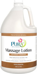 Coconut Therapy 1 Gallon Massage Lotion, Coconut Oil, Professional, Massage Therapy, Deep Tissue, Unscented, Natural Ingredients, Skin Hydrating, Moisturizing, Muscle Relief, for Bruising