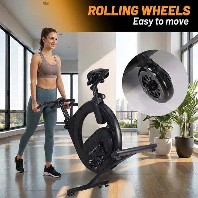 30 LBS Magnetic Indoor Cycling Bike,Stationary Bikes with 9-Level Handlebar Adjustment and 14-Level Seat Height,LCD Monitor for Home Cardio,Home Workouts and Gym