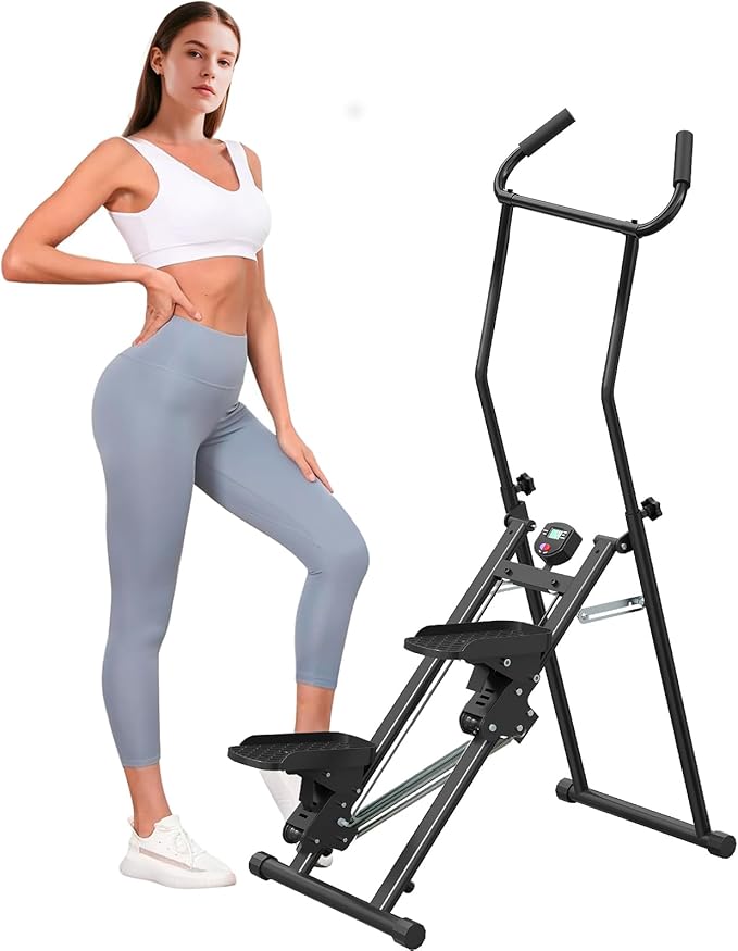 Stair Stepper for Home,Stair Climber Foldable,Large Pedal Vertical Climber Machine for Full-Body Workout,Steppers for Exercise at Home with 300LBS Loading Capacity