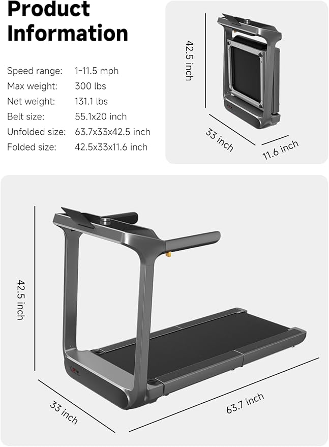 WALKINGPAD X Series Folding Treadmills for Home, Smart Vertical Fold, LED Display, No Assembly