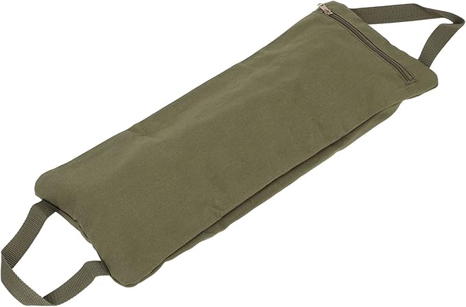 Yoga Sand Bag with Handle Green Portable Fillable Adjustable Yoga Canvas Sandbags for Yoga Weights and Training Workouts