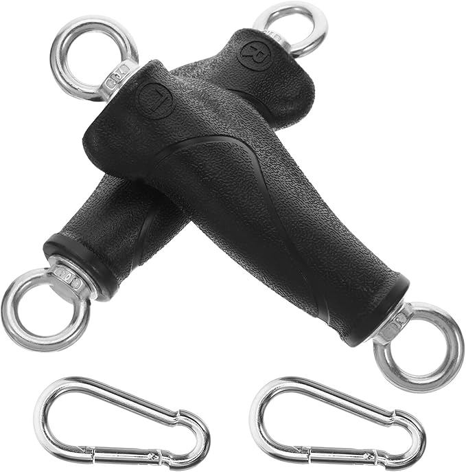 Vaguelly 2pcs Gym Cable Machine Handles Exercise Equipment Handles Heavy Duty Ergonomic Compact Grip Attachments for Home Workout and Strength Training