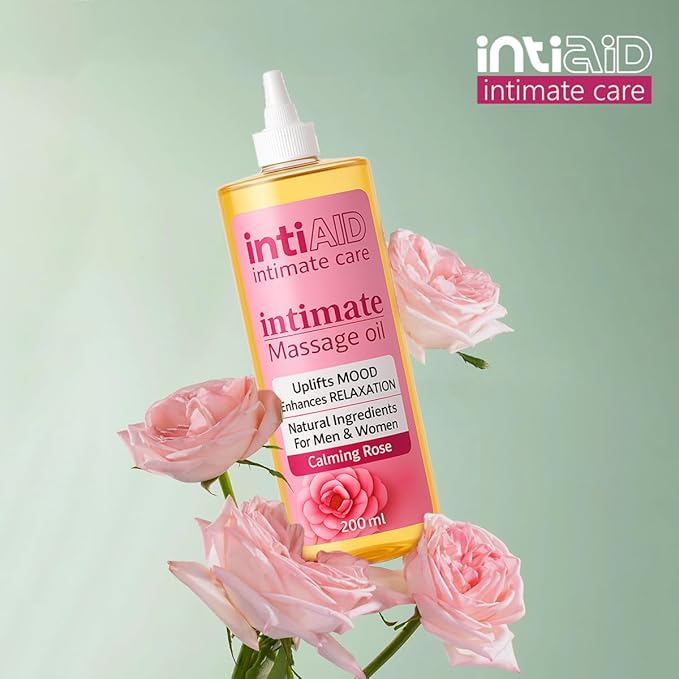 Intimate Body Massage Oil for date nights. Uplifts mood & Enhances Relaxation during Intimate Moments. Gentle & Natural Nourishing Ingredients like Jojoba, Almond Oil & Vitamin E - 7 Fl Oz