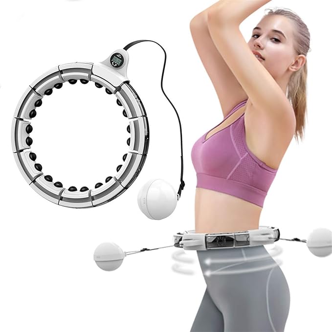 Smart Weighted Hula Hoop 2-in-1 Abdominal Massage 360-degree Abdominal Exercise, Which Can Reduce Weight, Suitable For Waist Circumference Of 23 To 43 Inches DXY