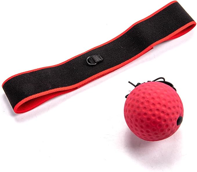 Boxing Reflex Ball Headband Set Adjustable Reaction Balls Boxing Ball on A String, Punch Fight Ball for Exercises, MMA