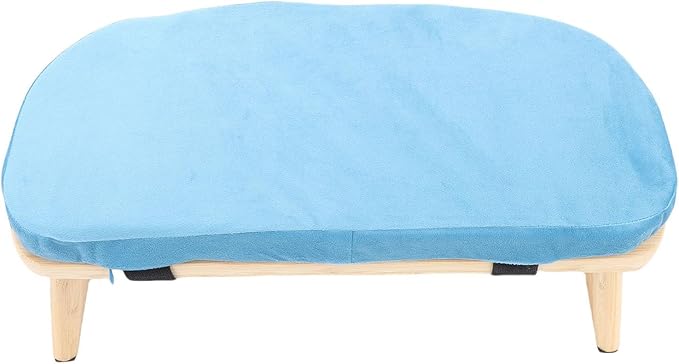 Dioche Meditation Bench Meditation Wooden Bench Ergonomic Detachable Kneeling Stool with Soft Cushion for Yoga – Blue, Includes Carry Bag (Blue)