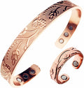 LONGRN-Pure Copper Magnetic Bracelet & Ring Adjustable Size for Women