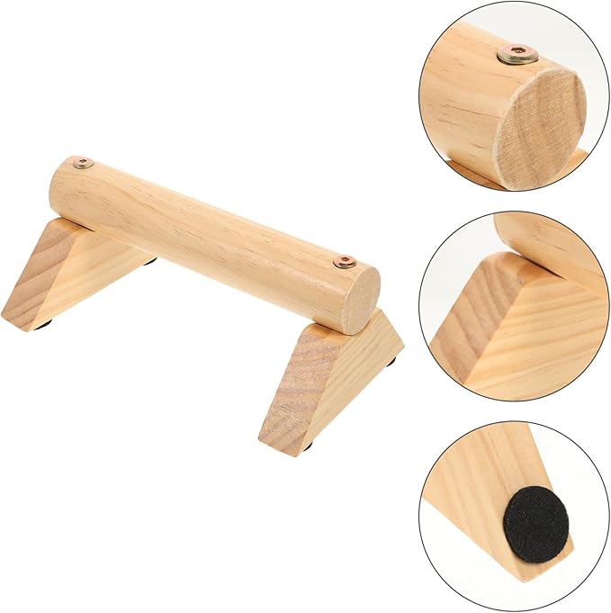 SUPVOX Push-up Handles Set with Non-slip Pads, Pine Wood Pushup Stands 21x13x8.7cm, Muscle Trainer for Home Workout and Strength Training Equipment