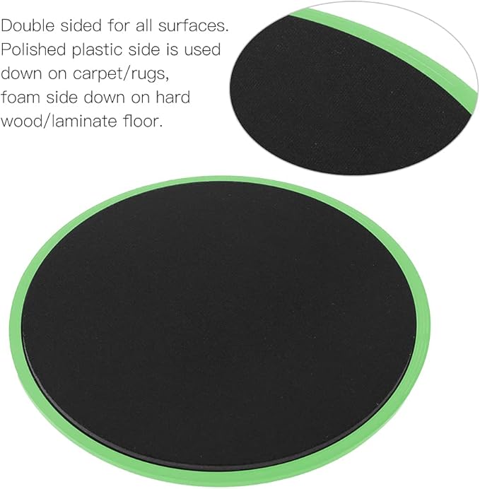 Fitness Sliding Disc, Wireless Core Slider Workout Equipment, Low Impact ABS Sliders for Home Gym and Floor Exercises with Pull Straps for Beginners and Advanced Users