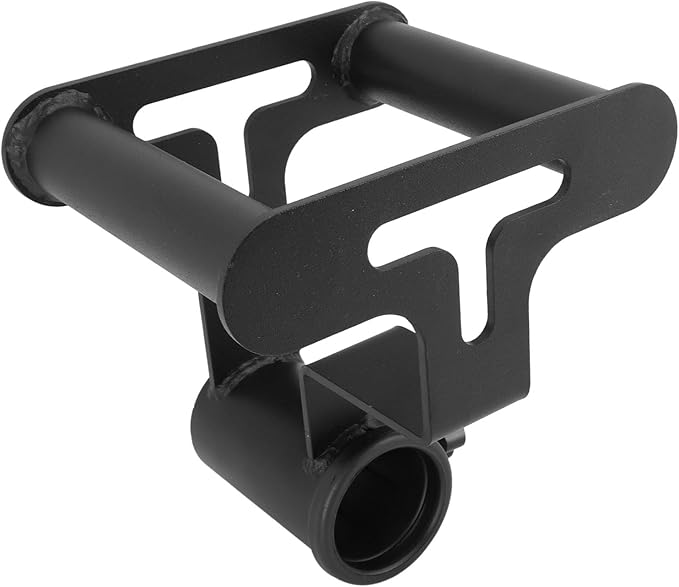 T Bar Row Platform with V Bar Landmine Handle Attachment, Iron Barbell Rowing Accessory for Home Gym, Compact Portable Strength Training Equipment for Upper Body Workouts