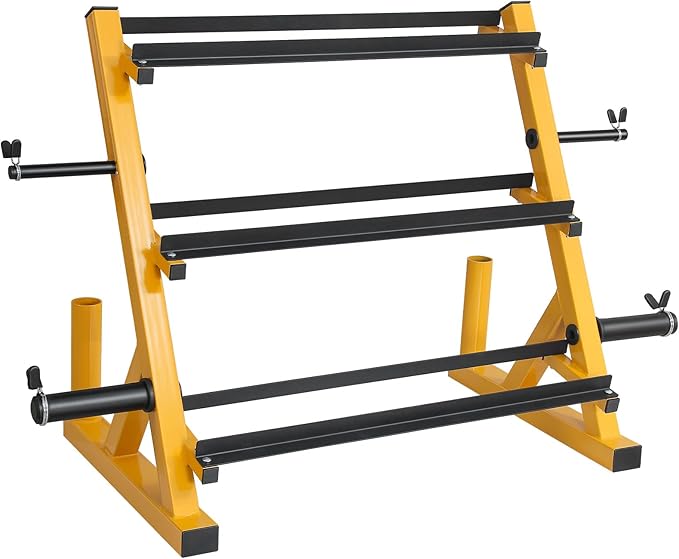 Heavy-Duty Dumbbell Rack, 3 Tier Adjustable Commercial Steel Weight Storage Stand with Rubber Feet for Home Gym, Anti-Deformation, Space-Saving Dumbbell Storage Organizer