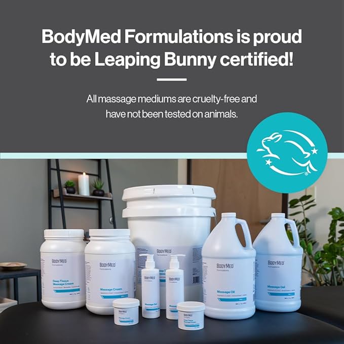 BodyMed Formulations Massage Lotion, 8 oz. – Fragrance-Free, All-Natural Lotion for Massage Therapy – Leaping Bunny Certified – with Arnica Extract & Jojoba – Non-Staining, & Paraben Free (Pack of 2)