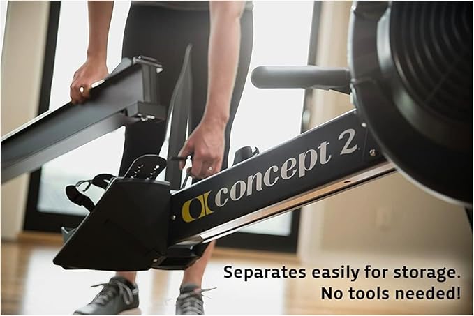 Concept2 RowErg Indoor Rowing Machine - PM5 Monitor, Device Holder, Adjustable Air Resistance, Easy Storage with FitXion Seat Cushion