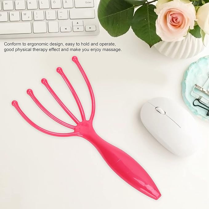 Agatige 2PCS Head Massager Claw, Plastic Handheld Scalp Massager Hair Growth Head Scratcher Stress Relief Deep Relaxation for Home SPA Office Travel Use (2PCS)