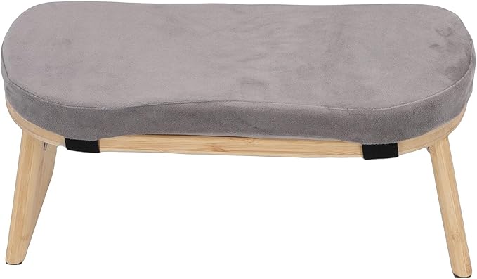 Focket Meditation Bench, Premium Beech Wood Kneeling Stool with Magnetic Hinge Locks 260 Lbs Capacity Fold Flat Design, Prayer Bench with Soft Cotton Cushion and Non Slip Base for