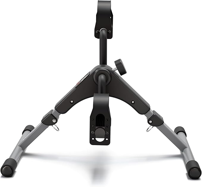Pedal Exerciser Desk Exercise Bike Leg and Arm Exercise Bike with LCD Monitor Foldable and Porable (Black/Grey)