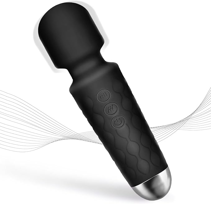 Upgraded Mini Back Massager - Powerful-Quiet-Portable - Multiple speeds and Modes, Light Black