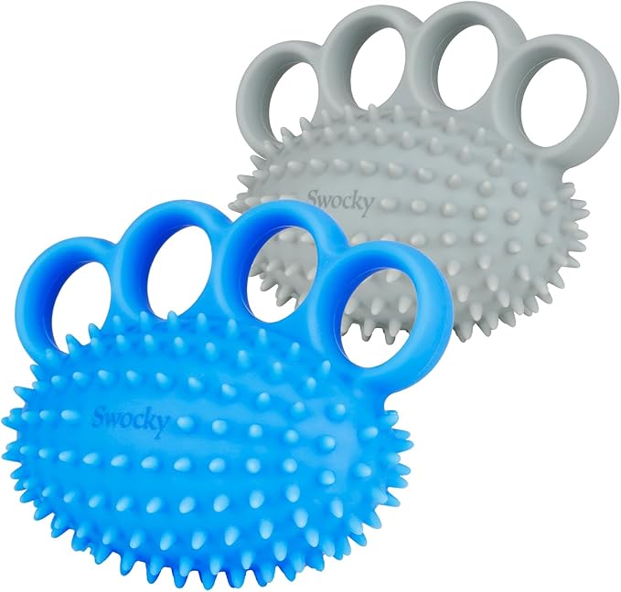 Swokcy Stress Balls for Adults – Hand Exercise Ball & Squeeze Ball Grip Strength Trainer for Finger Therapy, Stress Relief, and Hand Workout(2 pack)