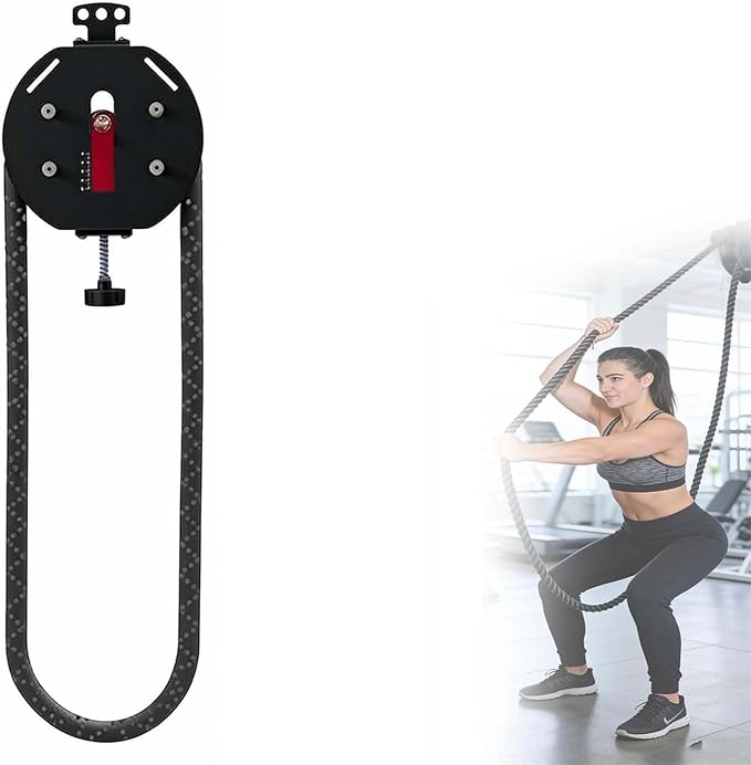 Endless Rope Trainer with Cable Pulley, Portable Home Gym Equipment with Adjustable Resistance (0-30kg), 330lb Load Capacity Ideal for Full Body Workout, Grip, and Back Training