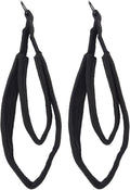Double Loop Pilates Foot Straps Reformer Fitness Equipment, 2-Pack Cotton Webbing with for Polar Fleece, for Most Pilates Beds, Black