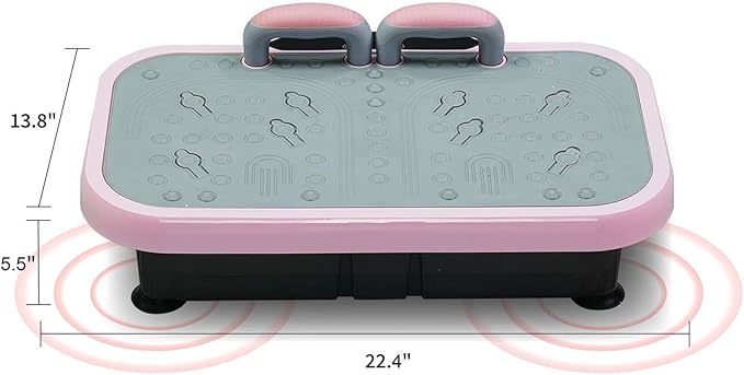 Vibration Plate Exercise Machines, 120 Speeds Whole Body Workout Equipment with Resistance Bands Handles, Vibrate Fitness Platform for Weight Loss, Fat Burning, for Women, Men, and Home Gym Exercise