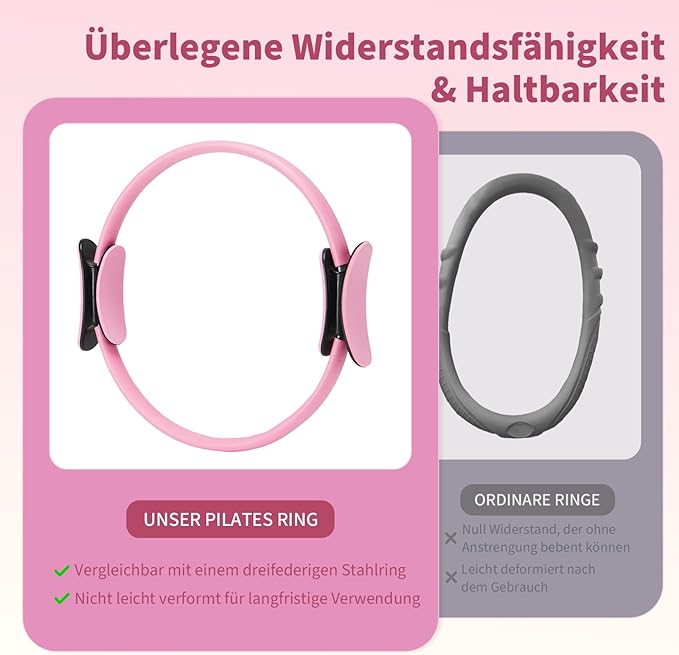 Pilates Ring Set for Women, Pilates Equipment with 5 Resistance Bands & Accessories, Pilates Ball, 14'' Magic Circle Hoop, Pilates Starter Kit for Beginners at Home