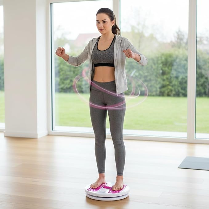 Ab Twist Board with Adjustable Resistance, Non-Slip Waist Twisting Slimming Rotating Disc for Core Training, Exercise Twist Board with Handles for Home Workout Balance and Abdominal Fitness
