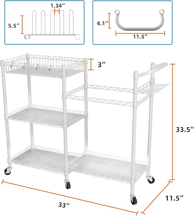 SINGAYE Dumbbell Rack Stand With Yoga Mat Storage, Gym Equipment Organizer, Cart for Workout Room, Home Gym With Hooks and Wheels