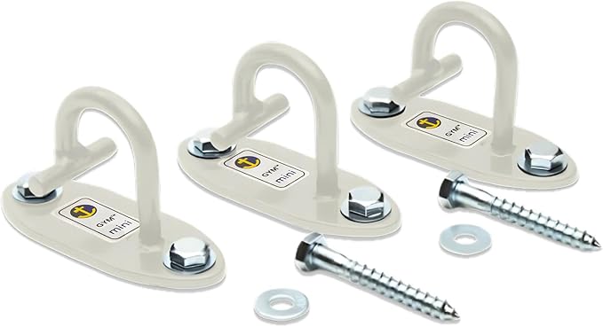 Anchor Gym Mini H1 (Set of 3) - Resistance Band Wall Anchors for Home Workouts | Wall Mount Anchor for Resistance Bands, Stretch Straps & Suspension Trainers