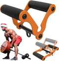 veimia V Bar T-Bar Row Landmine Handle Attachment for Barbell Bars, Solid Mine Double D Row Handle Grips with Non-Slip Rubber Grips, T-Row Attachment for Olympic Strength Training Bars