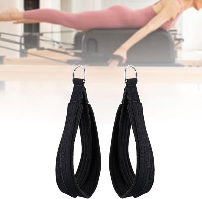 2 Pieces Double Straps for Reformer Fitness Pilates Straps Beginner Exercise Accessories Ankle Workout Home Gym