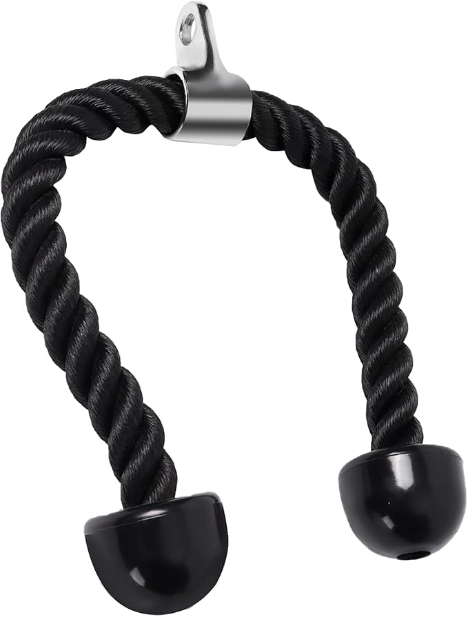 GSE Tricep Rope, Heavy Duty Tricep Pull Down Cable Machine Attachment, Strength Training Exercise Equipment for Home Gym (Single/Dual Available)