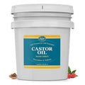 Baar Cold-Pressed Castor Oil, Cold-Processed, Hexane-Free, Palma Christi, for Skin, Hair, Massage & Castor Oil Packs, 5 Gallon Pail