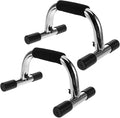 TOYANDONA Push up Bars for Men and Women, 2pcs Steel I-shaped Pushup Stands with Anti-slip Grips, Home Workout Equipment for Strength Training and Full-body Exercise