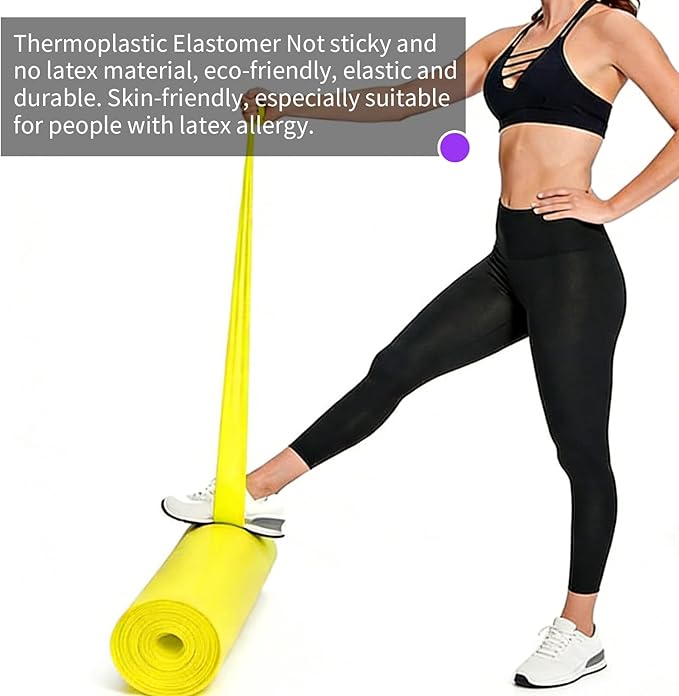 Resistance Bands Long Non-Latex Elastic Stretch Bands Work Out Band for Working Out Women or Men, Exercise Bands Set Yoga, Pilates, Gym,