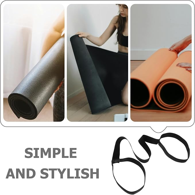 4pcs Yoga Mat Straps for Carrying, Adjustable Non-Slip Sling 31 Inch Yoga Mat Carrying Straps