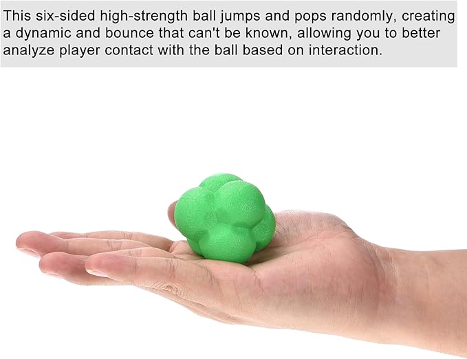 PATIKIL Bounce Reaction Balls Coordination Training Ball Agility Trainer TPR High Difficulty, for Speed Reflex, Pink