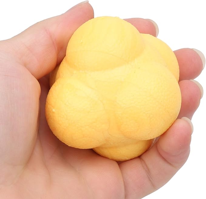Drfeify 3Pcs Bounce Reaction Balls Ball Set for Training & Coordination HexShaped with TPR Material for Multisport Athletes