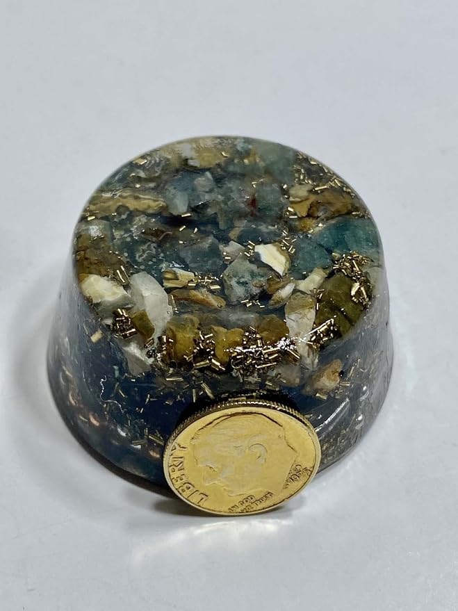 Ocean Jasper Orgone Generator Energy Accumulator 528Hz/7.83Hz/Advance Harmonics Many Beautiful Ingredients and Colors!! (Ocean Jasper)
