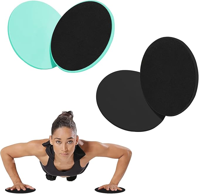 17.5cm/6.89In Round Core Sliders for Working Out,Set of 4 Exercise Core Pilates Sliders,Floor Foot Slider for Exercise 2 Color