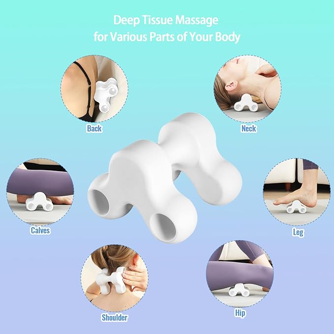 Occipital Release Tool Trigger Point Massage Tool Neck Massage Cervical Neck Manual Back Massager for Pain Relief Deep Tissue Home Use Suitable The Whole Body