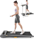 UREVO Walking Pad with Incline, Portable Under Desk Treadmill, 2.5 HP Walking Treadmill Pad for Home and Office, Walking Jogging Running Machine with Remote Control and LED Display