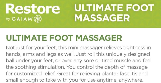 Gaiam Restore Ultimate Foot Massage Roller,Blue,(Pack of 12)