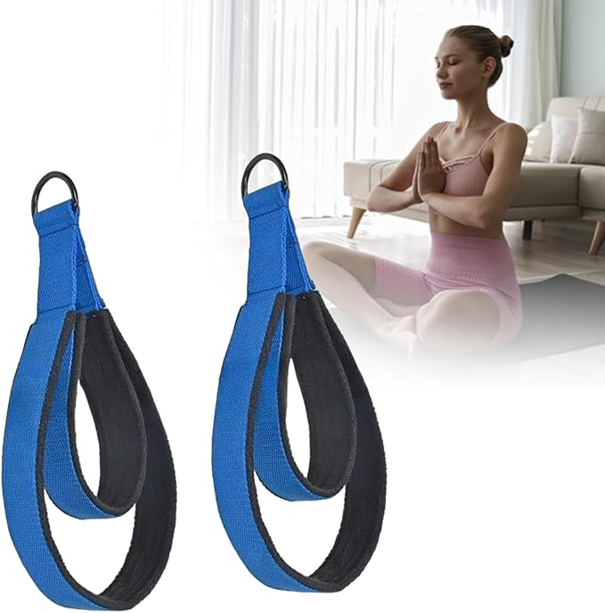 Double Loop Strap 1 Pair Pilates Yoga Double Loop Belt Fitness Equipment Strap for Gym Double Loop Yoga Pilates Strap