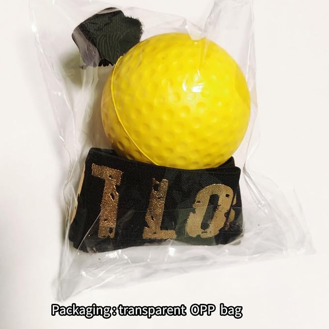 Sports Reaction Ball Boxing Reaction Training Ball, PU Reflex Ball Head-Mounted Love Adjustable Elastic Band, Perfect for Fighting Skills, Reaction Speed, Hand-Eye Coordination Training
