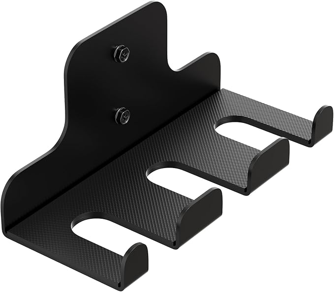 Olympic Barbell Hanger,Garage Gym Bar Wall Rack,Vertical Barbell Mount Rack,Black Powder Coated,Space Saving Commercial or Home Gym Accessory,Holds Under 33mm Bar Size