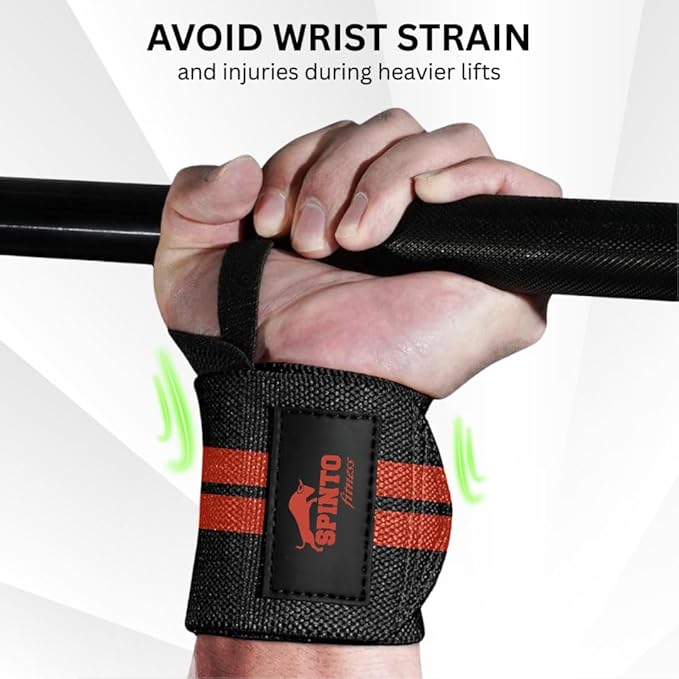 18" Wrist Wraps for Weightlifting USPA-Approved Wrist Support with Thumb Loop Heavy Duty Wrist Braces for Powerlifting, Gym, Cross Training & Strength Training for Men & Women