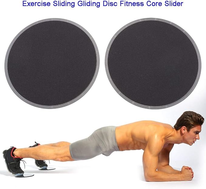 2Pcs Exercise Sliding Discs, Full Body Workout Core Slider Gym, Fitness Disc for Wood Carpet Rug Tile