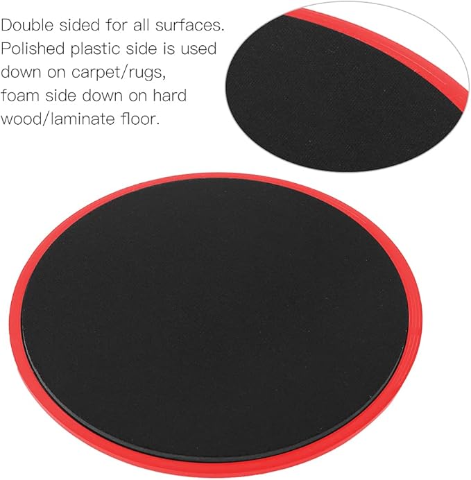 Fitness Sliding Disc Workout Equipment Core Slider Exercise Training Disks for Home Gym Street Workout ABS Material Pink Black Red Blue Green Orange 2 Pack